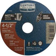 Century Metal Cutting Wheels For Angle Grinder 4-1/2&quot; x 0.45&quot; Pack of 3 - £37.13 GBP