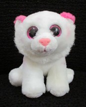 Ty Beanie Boos Tabor Pink &amp; White Tiger Big Pink Glitter Eyes 6&quot;  NO TAG - $8.90