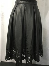 Alberto Makakli Women&#39;s Skirt Black Faux Leather Skirt Size 4 / 38 NWT - $49.50