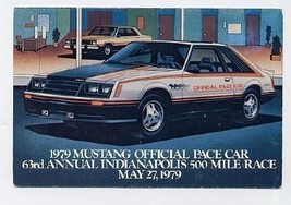 1979 Ford Mustang Official Indianapolis 500 Pace Car Postcard - £9.33 GBP