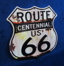 RT 66 Rusty Centennial Shield -*US MADE* Embossed Sign Man Cave Garage Bar Décor - £14.86 GBP