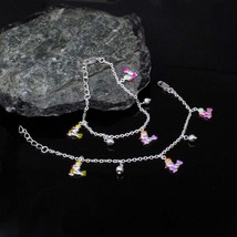 925 Silver Jewelry Kids Bird Anklets Ankle chain foot baby Bracelet 5.5&quot; - £39.41 GBP