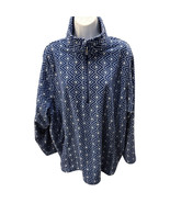 Lands End Women’s SZ 3XL Petite Blue Diamond Fleece Pullover Long Sleeve... - $46.44 CAD