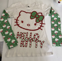 Hello Kitty Children’s Long Sleeve Christmas Polo Size 10/12 100% Cotton - £11.08 GBP