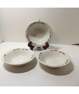 3 Soup Cereal Bowls Homer Laughlin Best China Brown Leaves Restaurant Wa... - £19.46 GBP