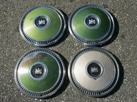 Factory 1973 to 1978 Mercury Grand Marquis 15 inch hubcaps wheel covers green - $55.75