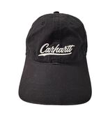 Carhartt Black Script Logo Adjustable Baseball Cap Hat Strapback - $21.60