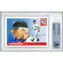 Jack McKeon Miami Marlins Auto 2004 Topps Heritage Baseball Card Signed BAS Auth - £78.30 GBP