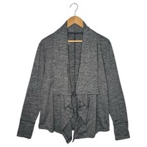 Nike Yoga Top Womens M Dri Fit Open Front Drape Cardigan Heathered Athle... - $21.77