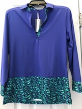 Nwt Ladies Fairway &amp; Greene Periwinkle Long Sleeve Golf Shirt - Sizes M &amp; Xl - £30.03 GBP
