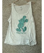 Walt Disney World Gray Teal Glitter Mickey Tank Top Shirt Women’s XL - £24.35 GBP