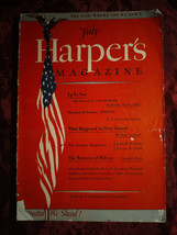 Harper&#39;s July 1943 Fletcher Pratt Peter F. Drucker Dan Wickenden C Lester Walker - £9.72 GBP