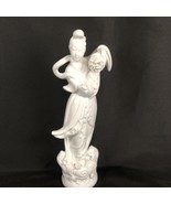 ANTIQUE CHINESE BLANC DE CHINE PORCELAIN FIGURE OF LADY 9 INCHES TALL - £29.56 GBP