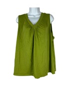 Apt. 9 Essential Green Sleeveless Tank Top 1X Pima Cotton Blend Womens - €16,56 EUR