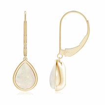 Natural Opal Pear-Shaped Drop Earrings for Women in 14K Gold (Grade-A , 8x6MM) - £462.53 GBP