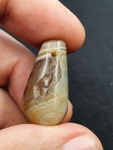 Antique Ancient Banded Agate Pendent Bead Near Eastern sasanian - £71.73 GBP