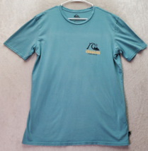 Quicksilver Tee Shirt Mens Small Blue 100% Cotton Regular Fit Short Sleeve Logo - £12.40 GBP
