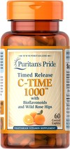 Puritan&#39;s Pride Vitamin C-1000 mg with Rose Hips Timed Release 60 Caplets - £35.27 GBP