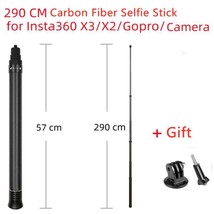 3m Super Long Carbon Fiber Invisible Selfie Stick for Insta360 X3/x2 /fo... - £19.65 GBP