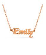 14K. SOLID GOLD NECKLACE PERSONALIZED NAME NEW BOROUGH FONT 14k Solid Go... - $618.74