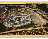 Pentagon Building Aerial View Washington DC UNP  Linen Postcard W1 - $2.92