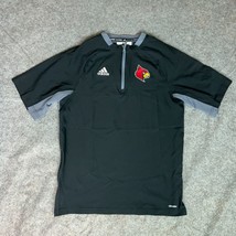 Louisville Cardinals Men Shirt Medium Black 1/4 Zip Short Sleeve Pullove... - £19.25 GBP