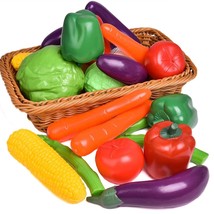 20 Pieces Play Vegetables Playset - Life-Sized Toy Food for Kids Kitchen, Health - £20.32 GBP