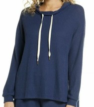 Nwt Pst By Project Social T Womens Waffle Knit Hoodie Blue Size S - £11.13 GBP