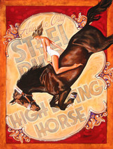 Steel Pier Horse Lowbrow Art Canvas Giclee Print Mike Bell 5 Sizes Pinup Riding - £59.73 GBP+