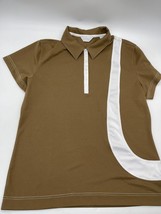 Callaway Polo Golf Shirt XL Brown 100% Polyester Short Sleeve Collared Women’s - £11.36 GBP
