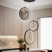 ACNENZIO Black 3-Light Pendant Lighting Fixture, Adjustable, Black 3-Ring - $232.75 MXN ACNENZIO Black 3-Light Pendant Lighting Fixture, Adjustable, Black 3-Ring - $232.75 MXN