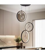 ACNENZIO Black 3-Light Pendant Lighting Fixture, Adjustable, Black 3-Ring - €10,86 EUR ACNENZIO Black 3-Light Pendant Lighting Fixture, Adjustable, Black 3-Ring - €10,86 EUR