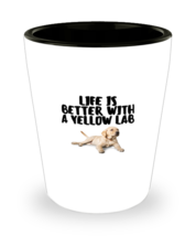 Shot Glass Party Funny Life Is Better With A Yellow Lab Labrador  - £15.58 GBP