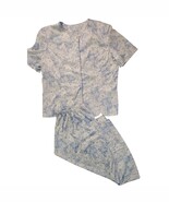 Blair 2 piece blue/white floral short sleeve skirt set size 16 - $12.00