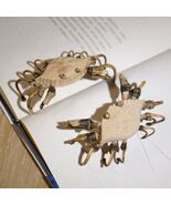 2 Pcs Bamboo Crab Figurine Ornament Natural Craft Desk Decoration - $17.62