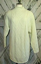 Vintage Knitmakers Womens Pullover Off White Knitted Sweater Dress Size ... - £19.47 GBP