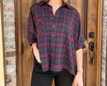Entro Oversized Plaid Button Down Shirt Green - $41.00