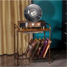 Mawew Turntable Stand With Record Storage, Record Player Table, Vintage Record - £40.39 GBP