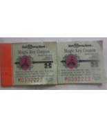 Vintage 1978 Walt Disney World Magic Key Member Ticket Book With 5 of 8 ... - $18.55