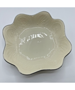 Vintage Lenox Porcelain Ruffle Edge Nut Candy Dish Bowl Platinum Trim 8&quot; - £19.16 GBP