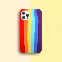 Rainbow Phone Case for iPhone X XR 11 12 13 14 Pro Max Silicone Color Drew Cute  - £5.84 GBP