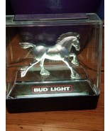 Vintage 1982 BUD LIGHT CLYDESDALE SILVER HORSE Light  Sign Budweiser Bar... - $53.51 CAD