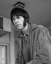 Buffalo Springfield Neil Young 1960&#39;s era portrait in buckskin jacket 8x10 photo - £7.71 GBP