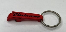 Budweiser Red Aluminum / Metal Bottle Opener Key Chain - $2.99