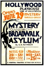 7467.Hollywood playhouse.mystery of broad walk asylum.POSTER.art wall decor - £13.55 GBP+