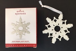 Hallmark Keepsake Christmas Ornament 2016 Good Friends Happy Hearts Snowflake - £14.84 GBP