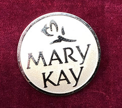 Vintage Mary Kay Goldtone Round Consultant Rose Pin - £4.70 GBP
