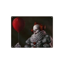 Scary Clown Pennywise for Halloween Metal Tin Sign Home Office Bar Cafe Decor #2 - £15.18 GBP