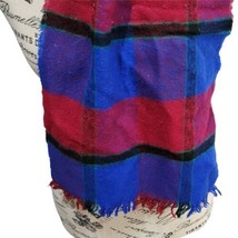 Vintage Towncraft Made In West Germany Blue Pink Plaid WOMENS Soft Neck ... - $18.67