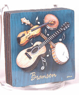 Set of 4 Branson MO-Cork Coasters-Country Bluegrass Music Guitar Banjo F... - $437.30 MXN